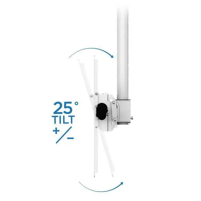 Alt view image 5 of 7 - TV Ceiling Mount Bracket, 32-75", 110 lbs, White | Full motion 360 rotation, height adjustable 22-36", VESA 200x200-600x400, fits flat or vaulted ceilings