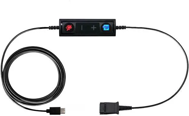 Main image of USB-C to QD Adapter Cable Compatible with Any, Plantronics or Poly Headset with a Quick Disconnect (QD) - Includes in Line Volume Control and Mute Functionality