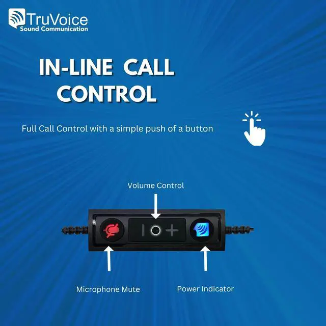 Alt view image 2 of 5 - USB-C to QD Adapter Cable Compatible with Any, Plantronics or Poly Headset with a Quick Disconnect (QD) - Includes in Line Volume Control and Mute Functionality