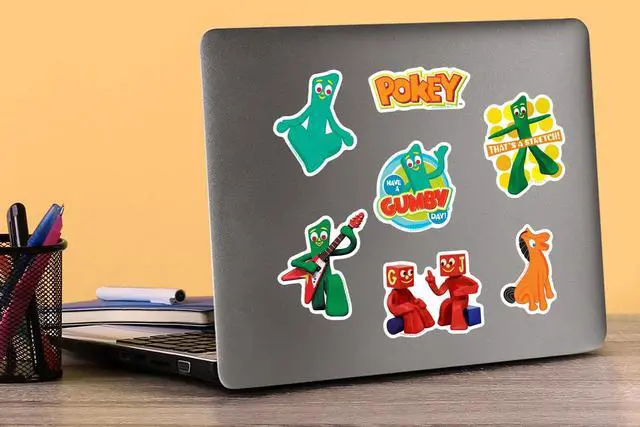 Alt view image 5 of 6 - Gumby 100 Vinyl Stickers Waterproof Die-Cut Decals Laptop Water Bottle Car