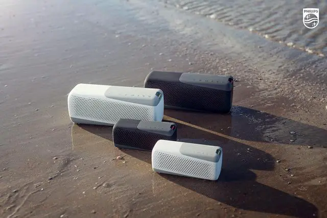 Alt view image 6 of 7 - S4807 Outdoors Wireless Bluetooth Speaker with Stereo Pairing and Bluetooth Multipoint Connection, IP67 Waterproof, Gray