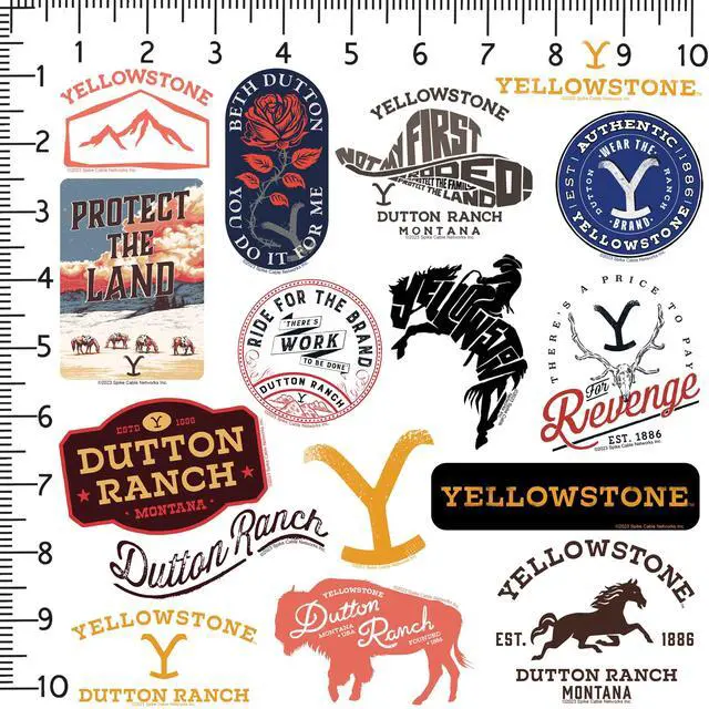 Alt view image 2 of 6 - Yellowstone 100 Vinyl Stickers Waterproof Die-Cut Decals Laptop Scrapbook