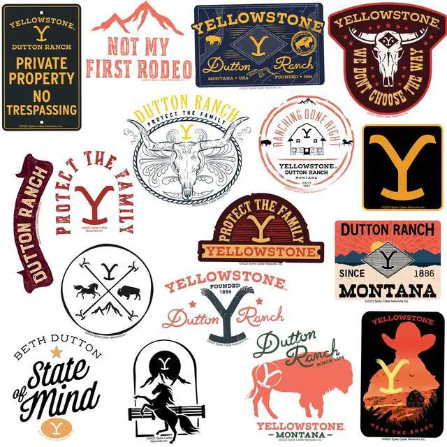 Alt view image 4 of 6 - Yellowstone 100 Vinyl Stickers Waterproof Die-Cut Decals Laptop Scrapbook