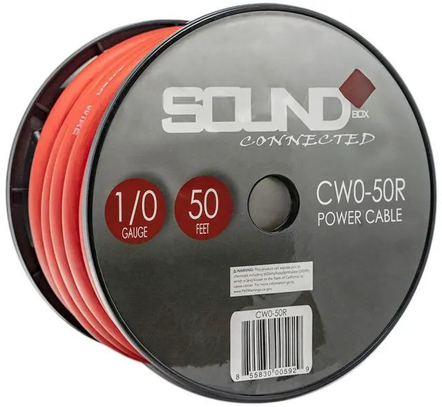 Main image of Connected 0 Gauge 50' Wire UltraFlex Amplifier Power/Ground Cable, Red