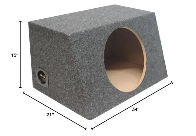 Alt view image 5 of 5 - Car Audio Single 15" Sealed Subwoofer Salnted Hatchback Stereo Sub Box Enclosure