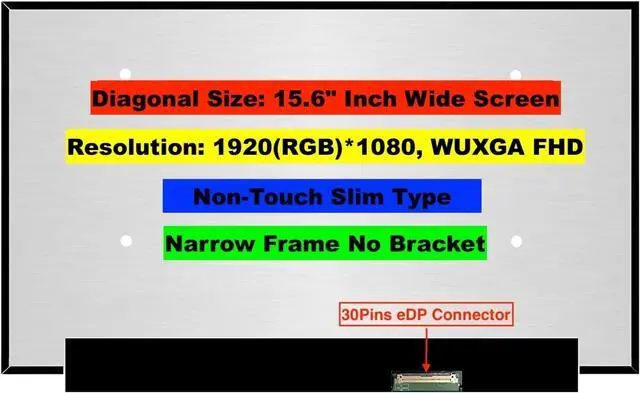 Alt view image 2 of 7 - New Screen Replacement for HP 15-FD0131WM 1920X1080 FHD Non-Touch LCD LED Display with Set Tapes and Tools