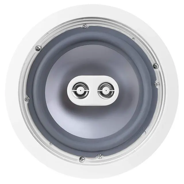 Alt view image 3 of 7 - 8 Inch Weather Resistant in Ceiling Single Stereo Speaker, Dual Voice Coil Stereo Ceiling Speaker with Dual Tweeters for Bathroom Patio, ICE800TTWRS