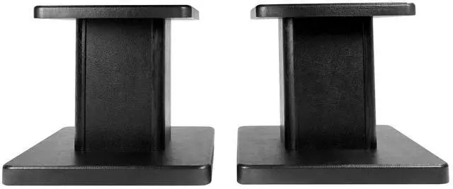 Main image of Pair RHT8G Computer/Bookshelf Desktop Speaker/Studio Monitor Stands | 66 lb Load Capacity, EVA Isolation Pads, Medium-Density Fiber Core, Cable Clips and Ties, 9.25" x 7.28" Top Platform