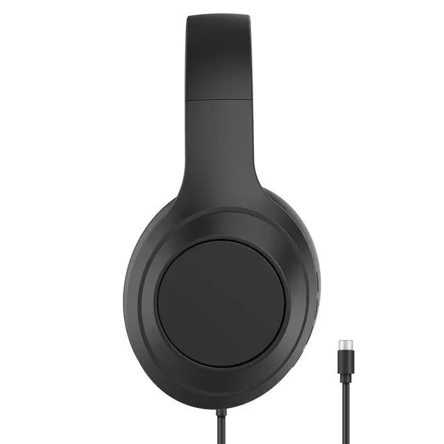 Alt view image 3 of 7 - OSH140 Over The Ear Headphones with Wired USB-C Connection, 40mm Drivers, Protective Case Included, Inline Mic, Studio Grade Earpads, Collapsible Folding Earcups, Black