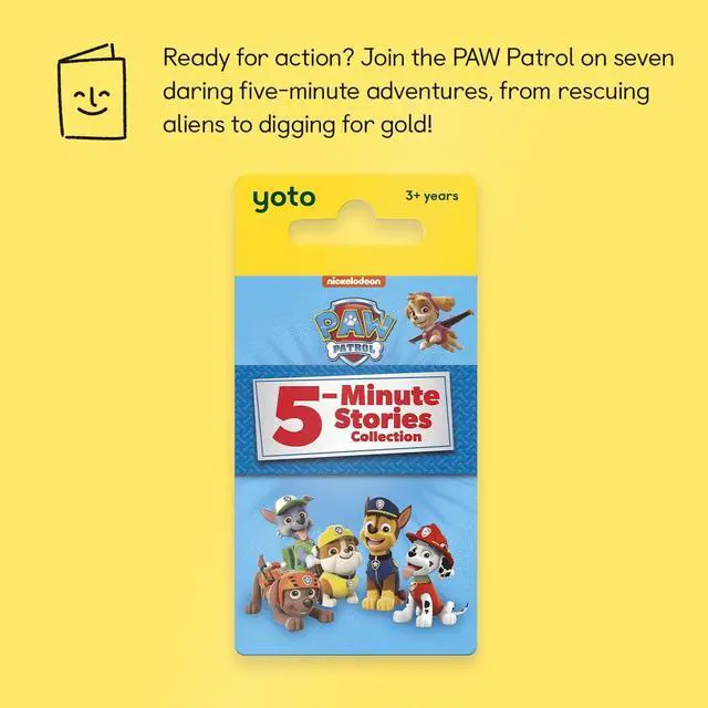 Alt view image 2 of 7 - PAW Patrol: 5 Minute Stories Kids Audio Card for Use with Player & Mini All-in-1 Audio Device, Educational & Screen-Free Listening with Fun Stories for Playtime, Bedtime & Travel, Ages 3+