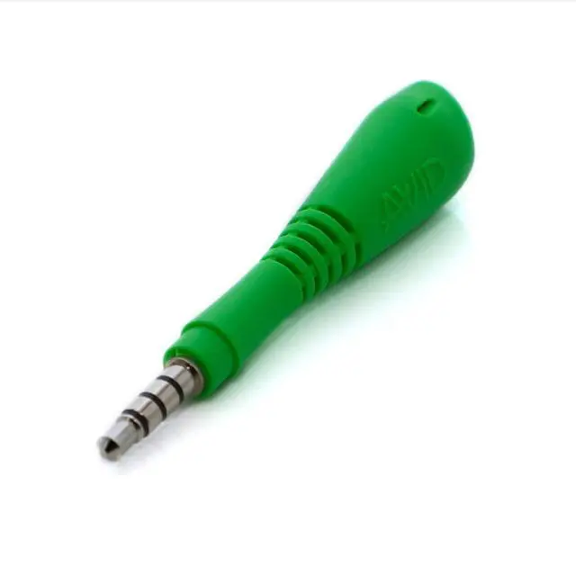Alt view image 3 of 7 - Fishbone 25 Pack Flexible 3.5 mm TRRS Adapter, Green