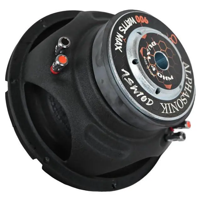 Alt view image 2 of 7 - ASW10D AS Series 10" 900 Watts Max / 300 Watts RMS Dual 4 Ohm Car Subwoofer Stamped Steel Basket with Stronium Magnet Non Pressed Paper Cone Audio Speaker Bass Sub Woofer