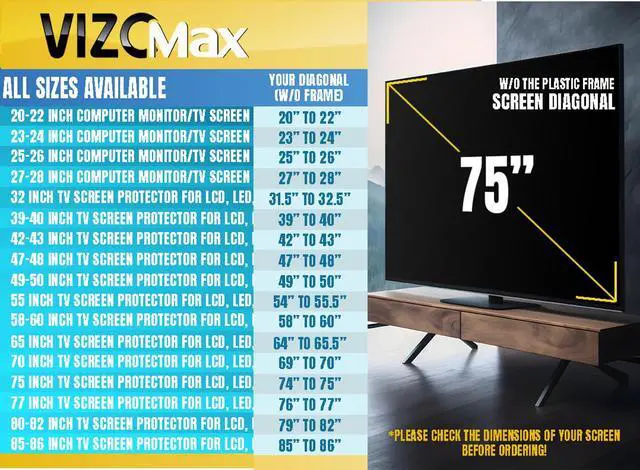 Alt view image 2 of 4 - 32 inch TV Screen Protector for LCD, LED, OLED & QLED 4K HDTV