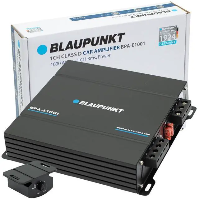 Main image of BPA-E1001 Class D Monoblock Car Amplifier - 2000W Max Power, 1000W RMS at 1 Ohm - Compact Design