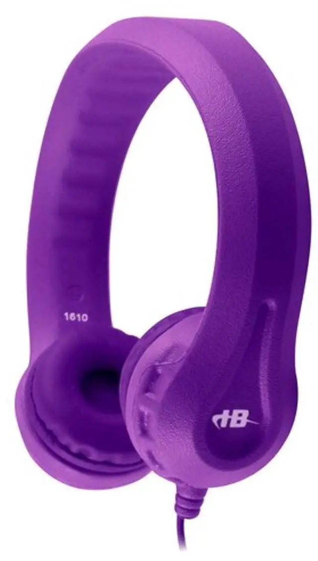 Main image of FlexPhones Kids Headphones Durable EVA Foam, VolumeLimited 85 dB, ChewResistant DuraCord, Safe for Ages 3+, OnEar Classroom Headset Purple