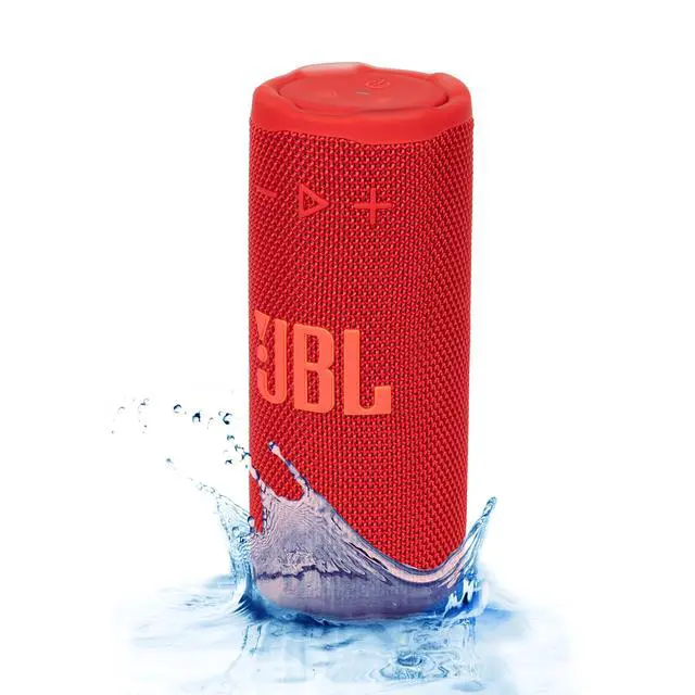 Alt view image 6 of 7 - Grip Portable Bluetooth Speaker Red (GRIPRD) IP68 Waterproof & Dustproof | Bluetooth 5.4 | AI Sound Boost | 14-Hour Battery | Includes Carrying Case & Cleaning Cloth