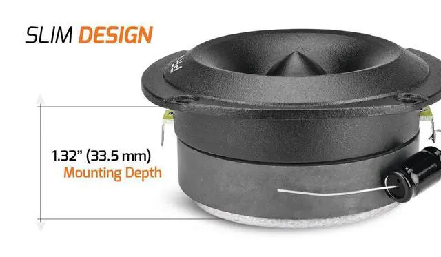Alt view image 5 of 7 - Super Tweeters for Car Audio, 3.5 Inch Bullet Tweeter Pair 240 Watts, PRV TW350Ti-4 Slim Titanium PRO Shallow Tweeters Speakers 4 Ohm - Ultra Slim Easy to Mount