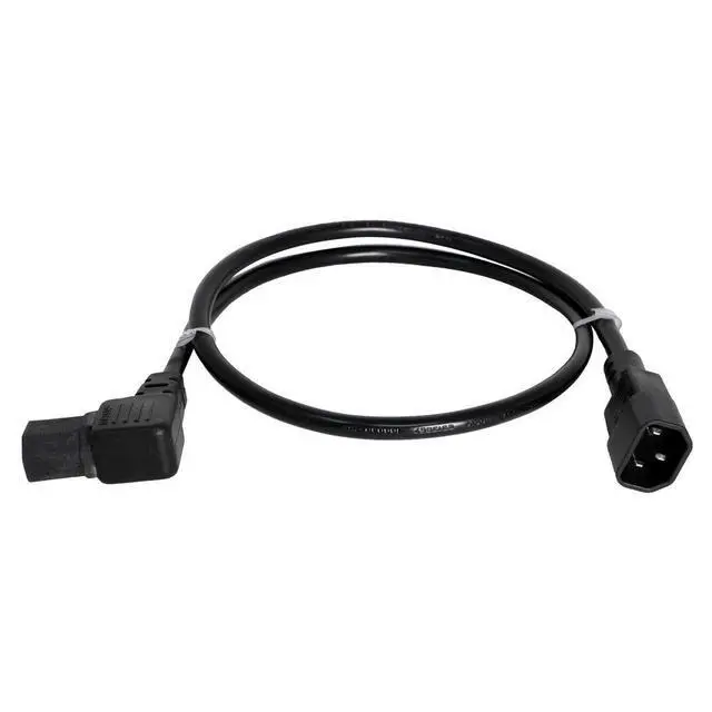 Alt view image 7 of 7 - IronBox Electric IEC C14 Plug to Right Angle C15 Connector Power Cords - 10A, 250V, 18/3 SJT - Heavy Duty Power Supply Extension Cord - UL Listed Power Cable for Computer, PDU, Monitor & More (3 ft)