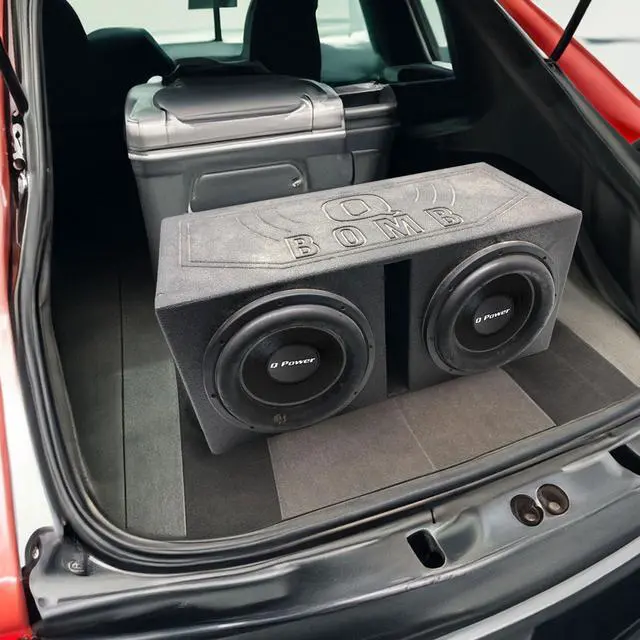 Alt view image 4 of 7 - 12" Dual Subwoofer Box, High-Performance Vented Speaker Enclosure | Car Audio and Sound System Accessories - Portable Equipment for Subwoofers, Black