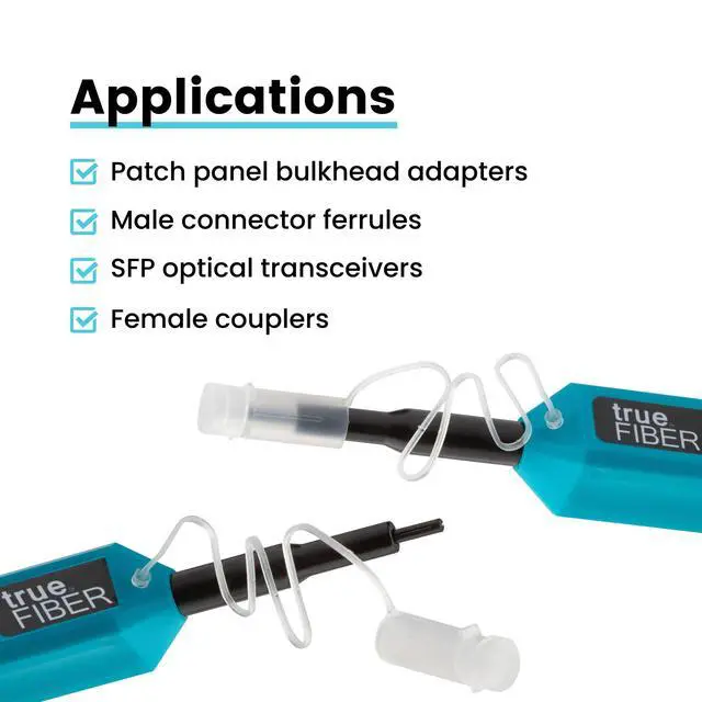Alt view image 2 of 7 - Fiber Optic Dual Position Pen Click Cleaner, SC/ST/FC, 800+ Cleans, UPC/APC Connector Ferrules, 2.50mm, 5 Pack