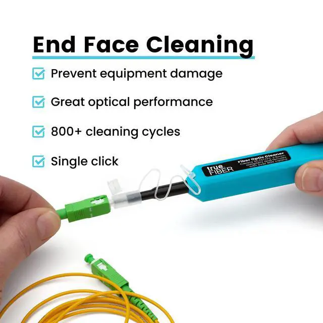 Alt view image 4 of 7 - Fiber Optic Dual Position Pen Click Cleaner, SC/ST/FC, 800+ Cleans, UPC/APC Connector Ferrules, 2.50mm, 5 Pack
