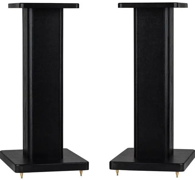 Alt view image 2 of 4 - Universal Wood Speaker Stand Pair (20in Black)