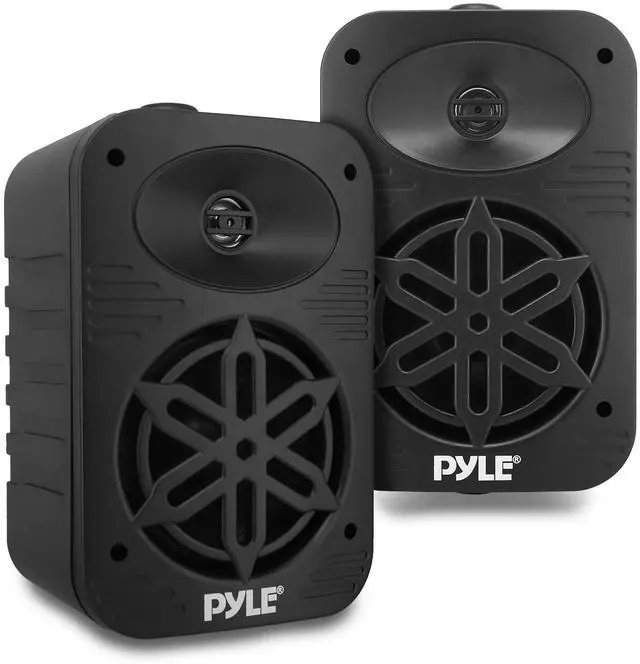 Main image of Usa Indoor Outdoor Speakers Pair - 500 Watt Dual Waterproof 5.25 2-Way Full Range Speaker System w/ 1/2 High Compliance Polymer Tweeter - in-Home, Boat, Marine, Deck, Patio, Poolside (Black)
