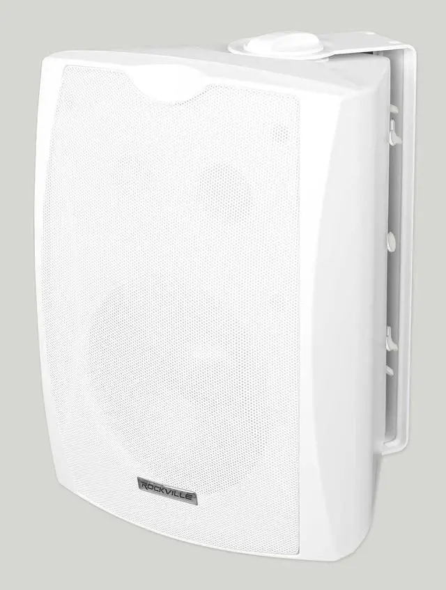 Main image of WET-6W White 6.5" 70V Commercial Indoor/Outdoor Wall Speaker | IPX55 Waterproof, Adjustable Tap 20W, 15W, 10W, 5W, 2.5W, Swivel Bracket, 1" Tweeter, Vented, ABS Cabinet, 8 Ohm