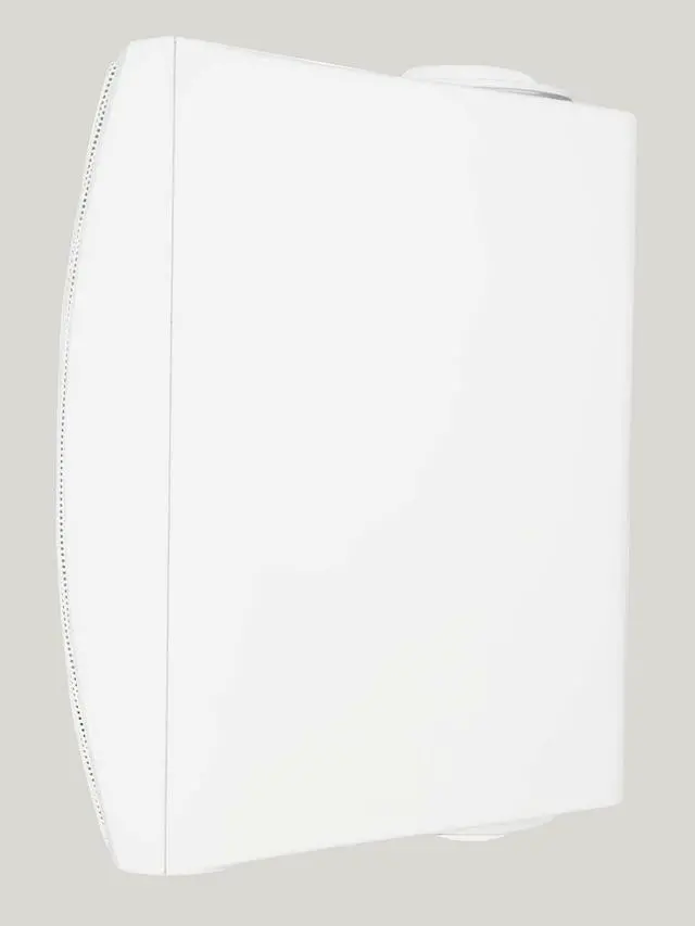 Alt view image 3 of 7 - WET-6W White 6.5" 70V Commercial Indoor/Outdoor Wall Speaker | IPX55 Waterproof, Adjustable Tap 20W, 15W, 10W, 5W, 2.5W, Swivel Bracket, 1" Tweeter, Vented, ABS Cabinet, 8 Ohm