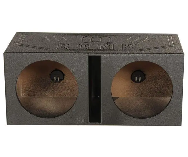 Alt view image 6 of 7 - 12" Dual Subwoofer Box, High-Performance Vented Speaker Enclosure | Car Audio and Sound System Accessories - Portable Equipment for Subwoofers, Black