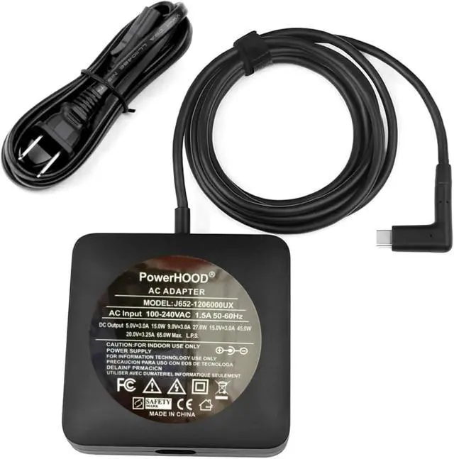 Alt view image 2 of 6 - 65W USB C Laptop Charger Type C Power Supply Wall Fast Charger Compatible with Acer Chromebook 516 GE CBG516-1H CBG516-1H-53TY NX.KCWAA.001 NXKCWAA001 16" QHD Chromebook Gaming Laptop