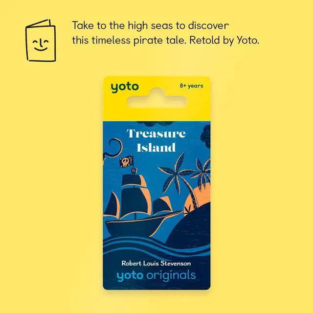 Alt view image 2 of 7 - Classics: Treasure Island - Kids Audio Card, Ages 8+ | Screen-free Treasure Island audiobook card for Player and Mini | classic story for playtime bedtime travel | ages 8+