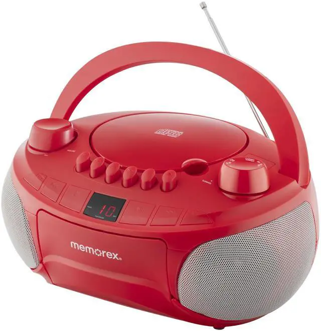 Main image of AM/FM Top Loading Cassette CD Player | Portable Stereo with Programmable Memory | Auxiliary Input, Auto-Stop Deck and LED Display (Red)