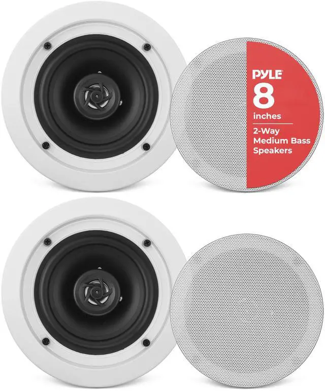 Main image of PDIC61RD 6.5" 200W in-Ceiling/Wall Speaker System, 12 Pack 2-Way Flush Mount Home Audio Speakers, White