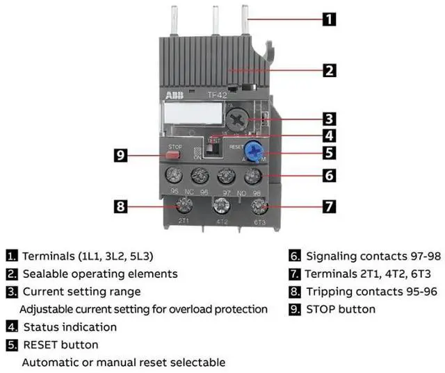 Main image of TF42-13 10.0-13.0 Amp, IEC, Overload Relay
