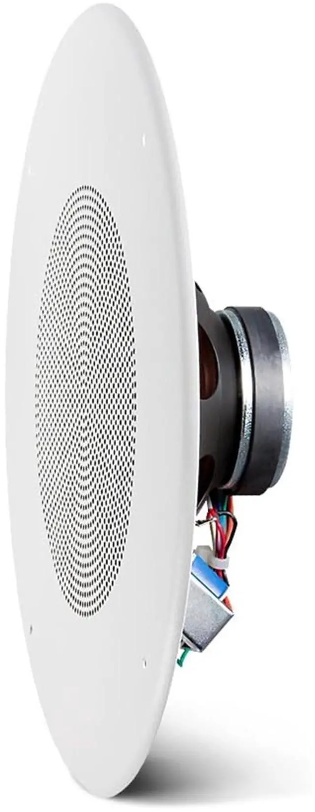 Alt view image 3 of 5 - Professional CSS8018 Commercial Series Round Ceiling Speaker, 8. 10-Watt Multi-Tap Transformer for 100V, 70V and 25V Distributed Lines. Single Speaker. White and Paintable