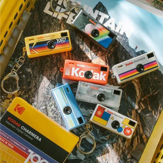 Alt view image 3 of 7 - Charmera Keychain Digital Camera Blind Box, Pocket Retro Camera for Travel, Selfies & Everyday Memories (KDKRK0601) + 32GB microSD + Micro Fiber Cloth (4pc Bundle)
