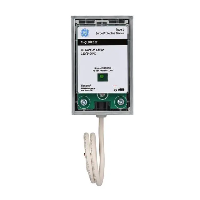 Alt view image 5 of 7 - THQLSURGE2 Whole Home Surge Protection Device Type 1 SPD | 25kA Per Phase 2-Space Plug-On Pigtail LED Indicator & GE Load Center Compatible UL Listed & NEC Compliant