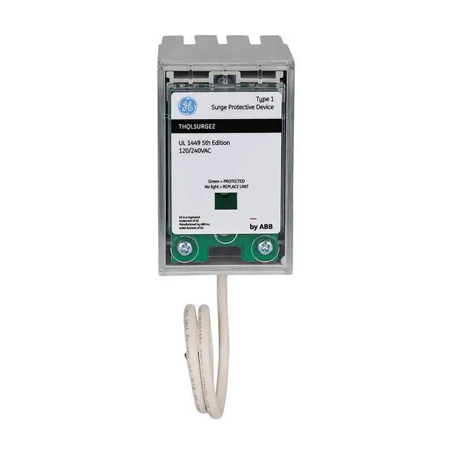 Alt view image 6 of 7 - THQLSURGE2 Whole Home Surge Protection Device Type 1 SPD | 25kA Per Phase 2-Space Plug-On Pigtail LED Indicator & GE Load Center Compatible UL Listed & NEC Compliant