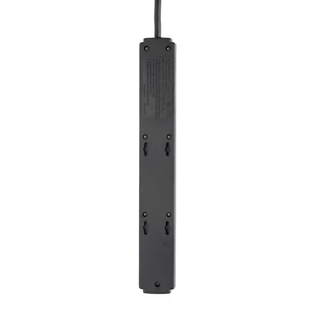 Alt view image 7 of 7 - 6 Outlet Surge Protector Power Strip 6ft Cord 990 Joules Dual USB Charging & Insurance (TLP606USBB)