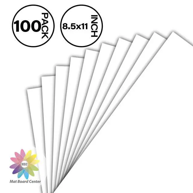 Alt view image 2 of 7 - Mat Board Center 100 Pack Backing Boards, 8.5x11 Backboards for Frames | 4-ply Thickness Matte Backer Boards for Art Prints, Cardboard Ideal for Photos, Pictures, Crafts