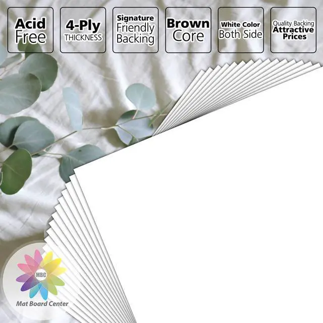 Alt view image 3 of 7 - Mat Board Center 100 Pack Backing Boards, 8.5x11 Backboards for Frames | 4-ply Thickness Matte Backer Boards for Art Prints, Cardboard Ideal for Photos, Pictures, Crafts