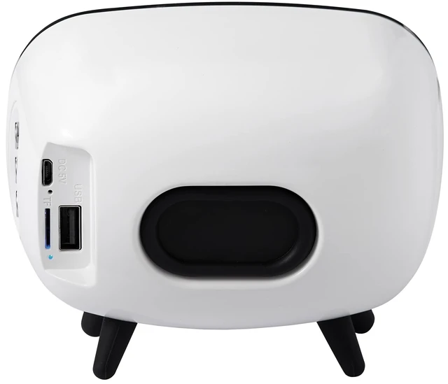 Alt view image 4 of 6 - CR3039A-WH Rondo Portable Bluetooth Speaker, White Bluetooth In, Built-In Speaker, Rechargeable Lithium-Ion Battery, Up to 27 Hours of Listening at 50% Volume, USB Playback