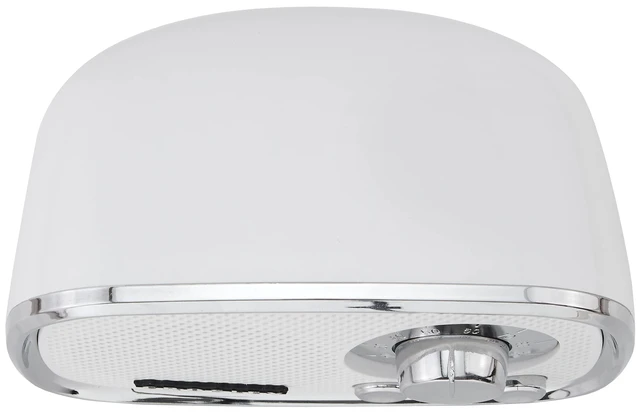 Alt view image 5 of 6 - CR3039A-WH Rondo Portable Bluetooth Speaker, White Bluetooth In, Built-In Speaker, Rechargeable Lithium-Ion Battery, Up to 27 Hours of Listening at 50% Volume, USB Playback