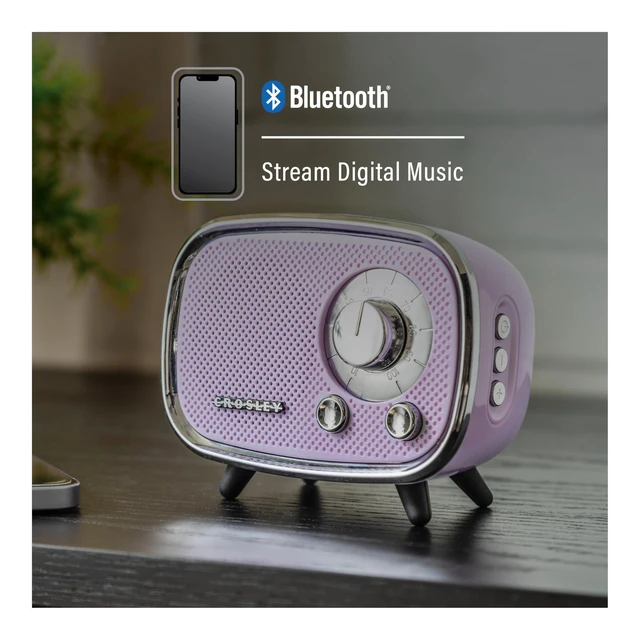 Alt view image 4 of 7 - CR3039A-LN Rondo Portable Bluetooth Speaker, Lavender Bluetooth In, Built-In Speaker, Rechargeable Lithium-Ion Battery, Up to 27 Hours of Listening at 50% Volume, USB Playback