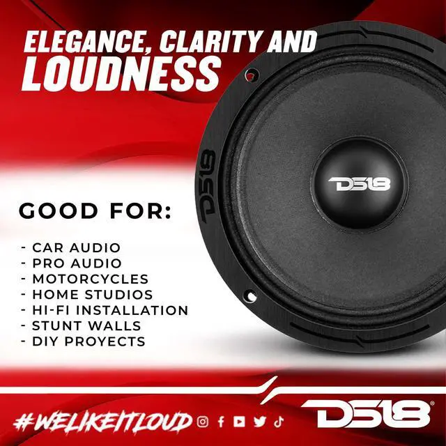 Alt view image 4 of 7 - PRO-ZXI8M 8" Car Audio Mid-Range Loudspeaker 600 Watts 8-Ohm (1 Speaker)
