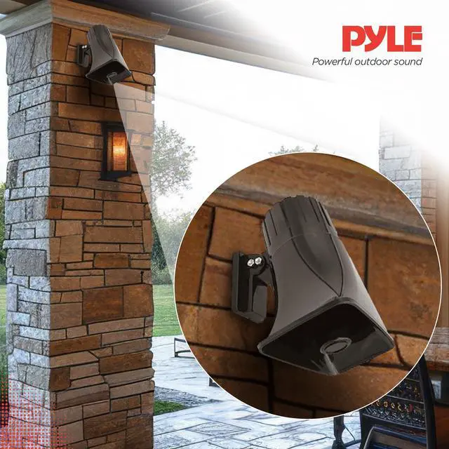 Alt view image 4 of 6 - 4 Pack 6" Portable PA Horn Speaker for Indoor/Outdoor Use, 65W Peak Power, Black