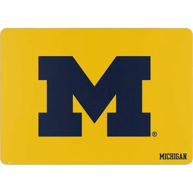 Alt view image 2 of 4 - Decal Laptop Skin Compatible with MacBook Air 13in M4 (2025) - Officially Licensed University of Michigan M Logo Yellow Design