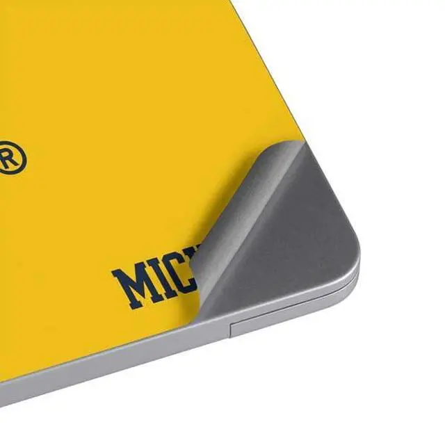 Alt view image 4 of 4 - Decal Laptop Skin Compatible with MacBook Air 13in M4 (2025) - Officially Licensed University of Michigan M Logo Yellow Design
