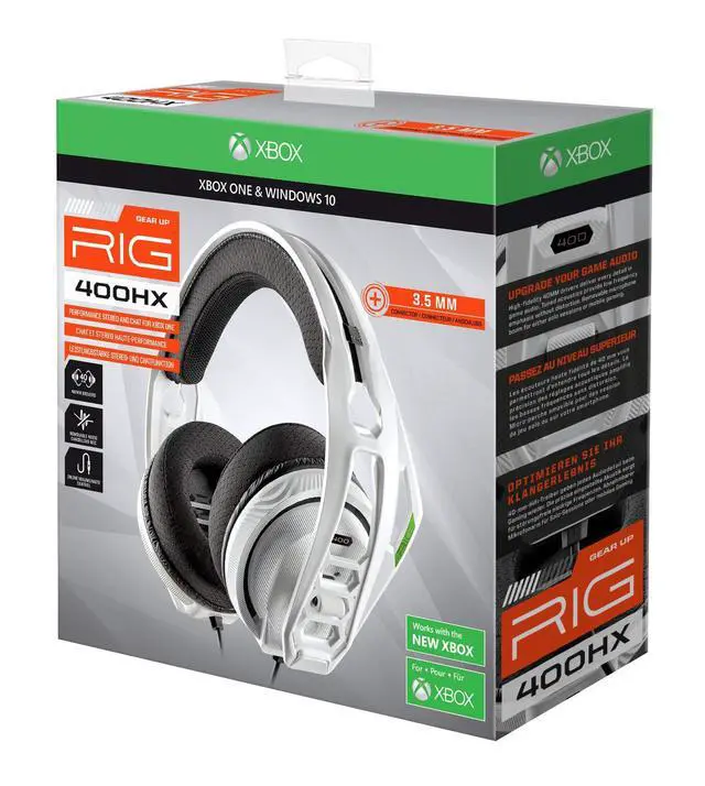 Alt view image 6 of 7 - Nacon RIG RIG400HXW Gaming Headphones, Multi-platform compatibility, White